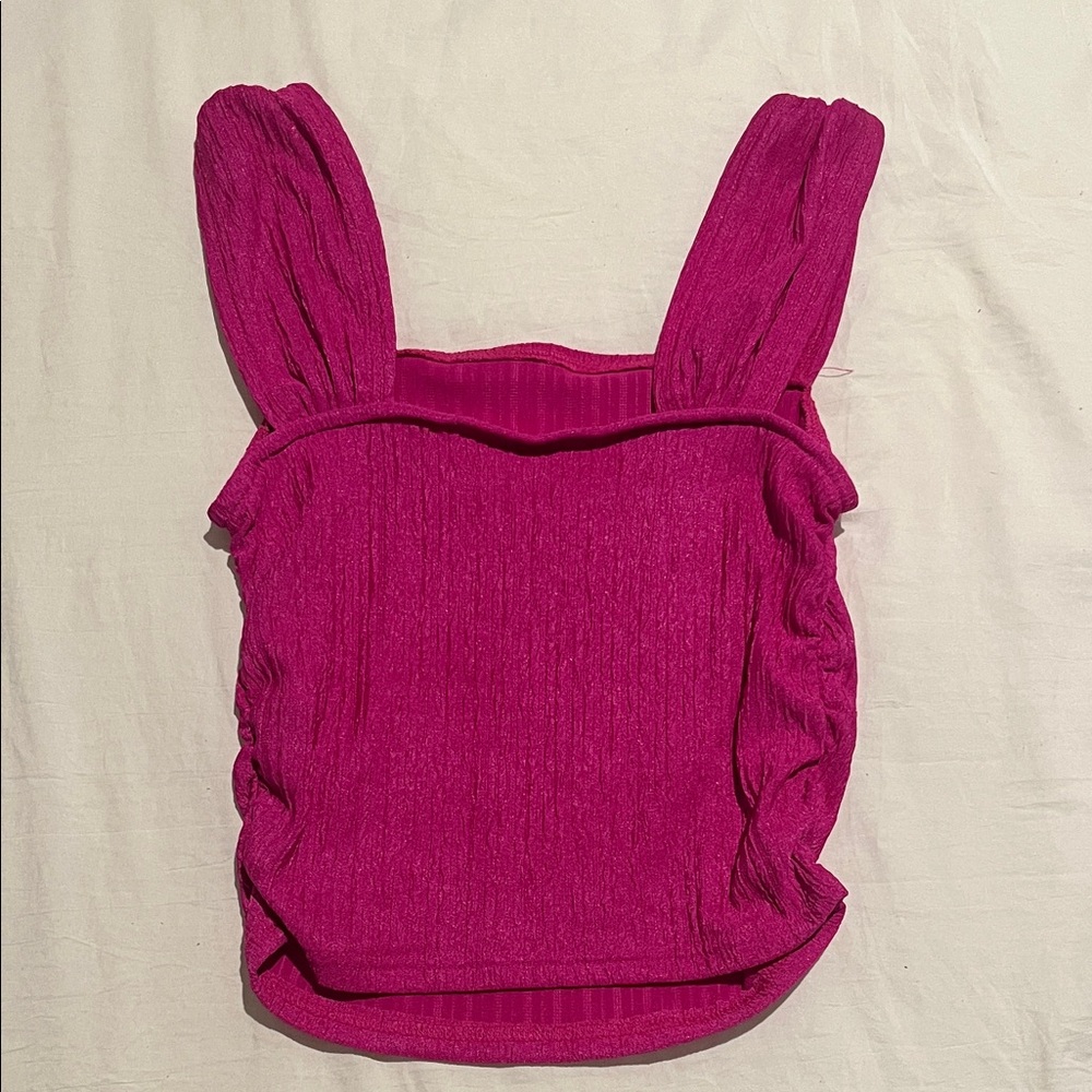 SHEIN Fuchsia Sleeveless Tank Top
